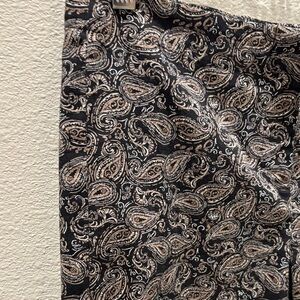 J. Jill Black and White Paisley skinny Pants